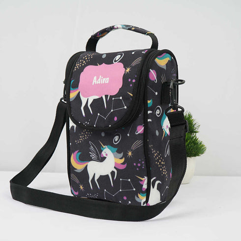 Personalised Unicorns Printed Kids Lunch Bag