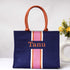 Navy Blue Printed Box Tote Bag - Uncommongifts.in