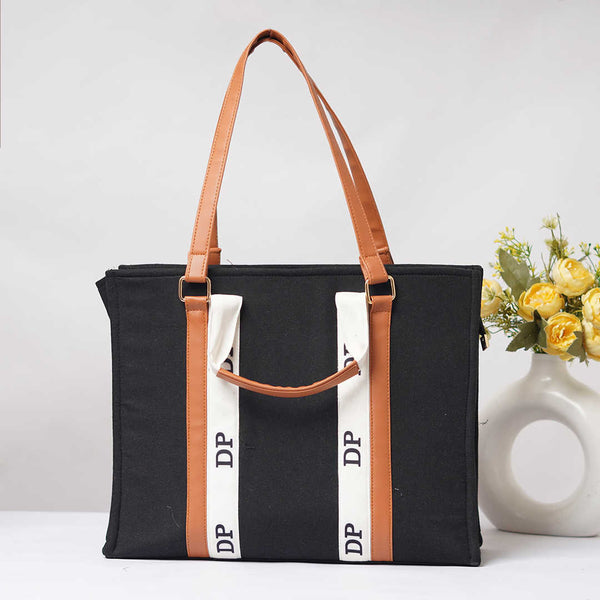 Black Allure Personalised Handbag - Uncommongifts.in