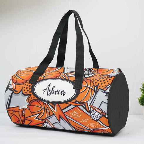 Personalised Basketball Printed Kids Swimming Duffle Bag