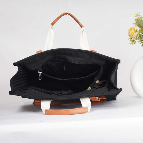 Black Allure Personalised Handbag - Uncommongifts.in