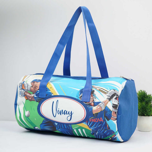 Personalised Cricket Printed Kids Swimming Duffle Bag