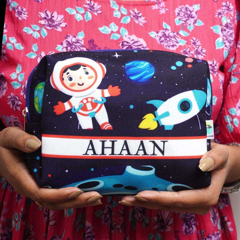 Personalised Black Printed Kids Box Pouch