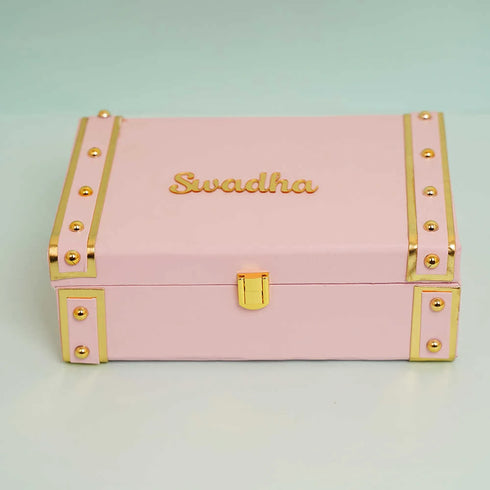 Customized Trunk Box with Glass Tumbler Gift Combo for Bridesmaids