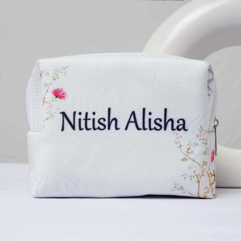 Personalised Peacock Printed Box Pouch