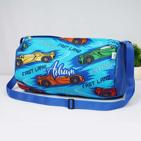 Personalised Car Printed Kids Sling Duffle Bag