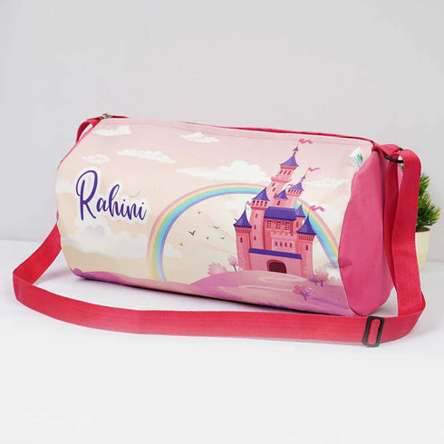 Personalised Rainbow Printed Kids Swimming Sling Duffle Bag