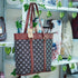 Printed Canvas Shoulder Bag Handbag With PU Handle - Uncommongifts.in