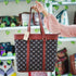 Printed Canvas Shoulder Bag Handbag With PU Handle - Uncommongifts.in