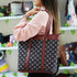 Printed Canvas Shoulder Bag Handbag With PU Handle - Uncommongifts.in