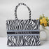 Black & White Animal Printed Customised Box Tote Bag - Uncommongifts.in