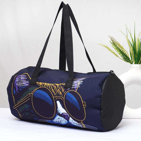 Personalised Cat Printed Kids Duffle Bag