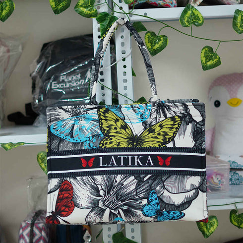 Customized Butterflies Box Tote Bag - Uncommongifts.in