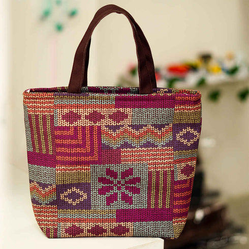 Printed Canvas Lunch Bag for Men and Women - Uncommongifts.in