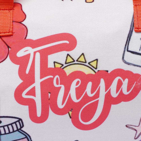 Personalised Red Printed Kids Duffle Bag