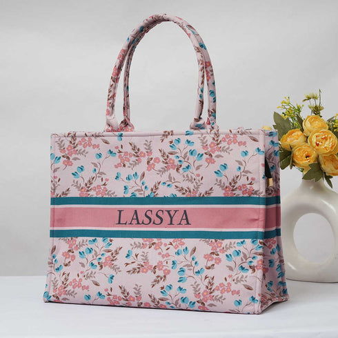 Pink Floral Personalised Combo Gift Set - Uncommongifts.in