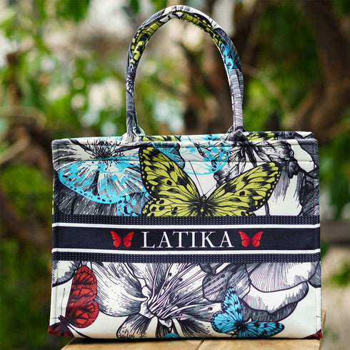 Customized Butterflies Box Tote Bag - Uncommongifts.in