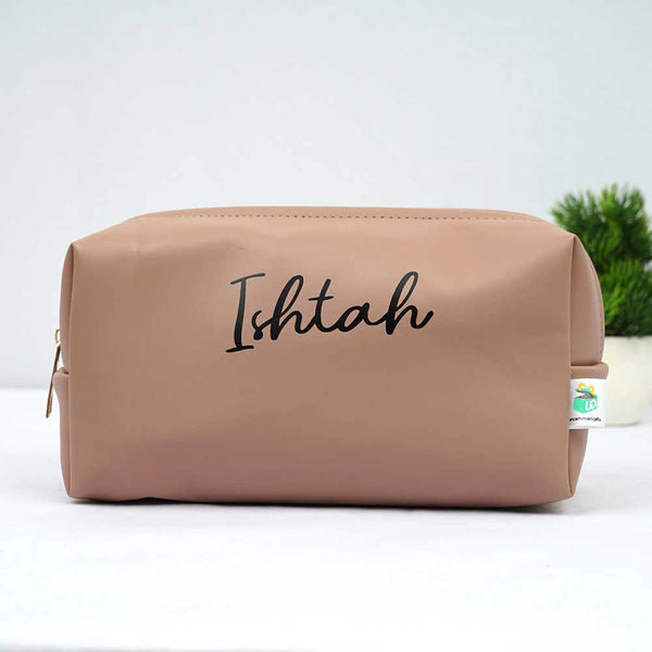 Personalised Bridesmaid Cosmetic Leather Toiletry Bag