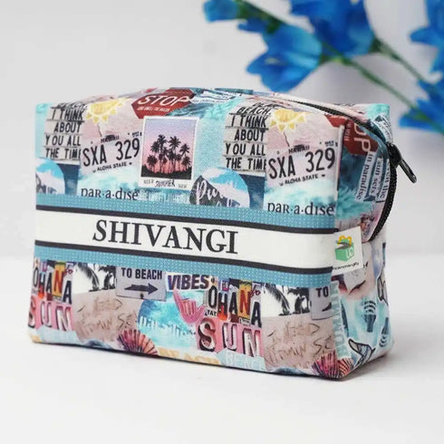 Personalized Printed Box Pouch for Women