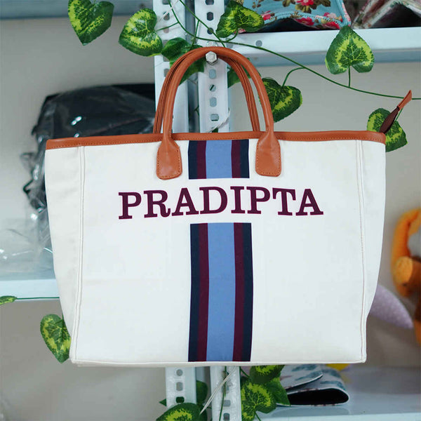 Luna Name Personalised Printed Handbag - Uncommongifts.in