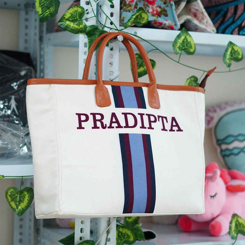 Luna Name Personalised Printed Handbag - Uncommongifts.in