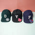Personalised Kids Caps With Patch and Initial Letter - Black