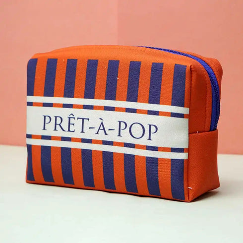 Personalised Blue Strips Printed Box Pouch