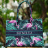Pink Flamingo Printed Customised Box Tote Bag - Uncommongifts.in