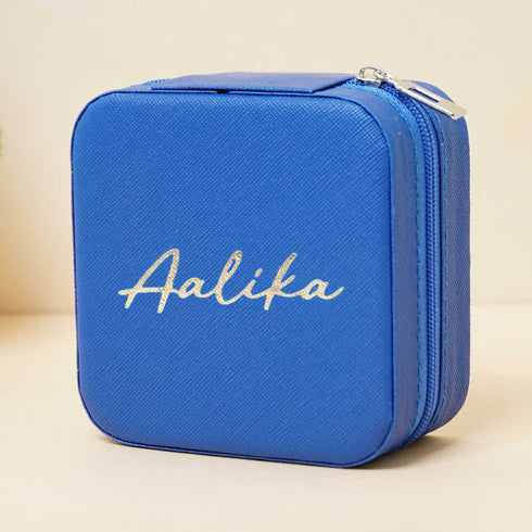 Personalized Organizer Jewellery Box for Women - Blue