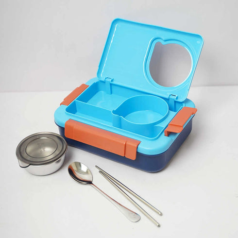 Personalized Stainless Steel Lunch Box for Kids - Blue