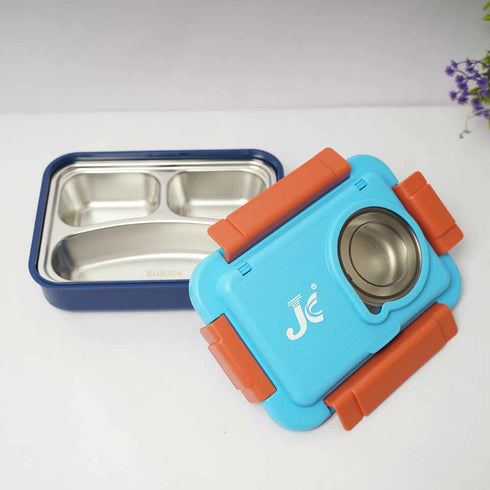 Personalized Stainless Steel Lunch Box for Kids - Blue
