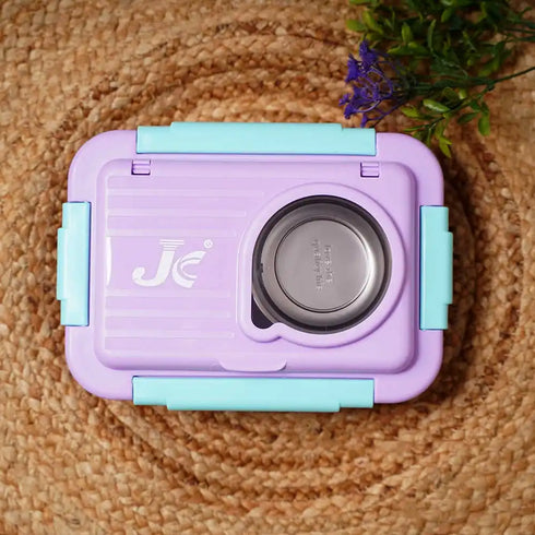 Personalized Stainless Steel Lunch Box for Kids - Purple