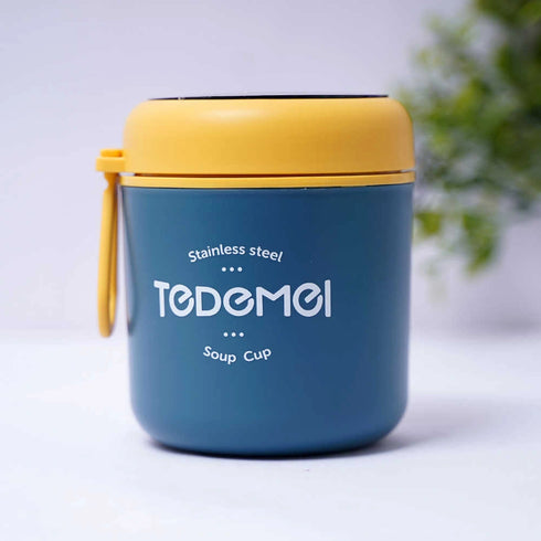 Personalized Mini Stainless Steel Soup Cup Lunch Box - Blue