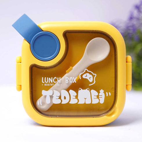 Personalized Square Shape Lunch Box - Blue