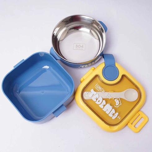 Personalized Square Shape Lunch Box - Blue