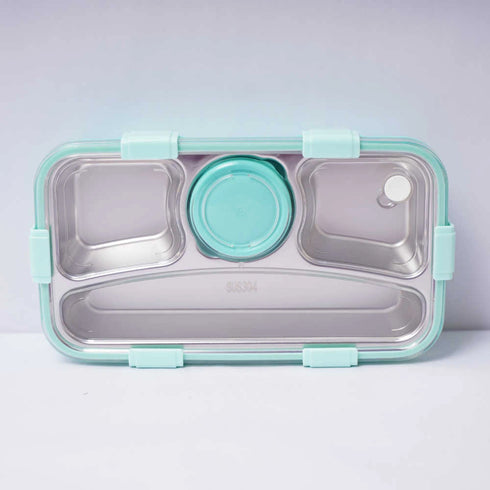 Personalized Stainless Steel Lunch Box for Kids - Green