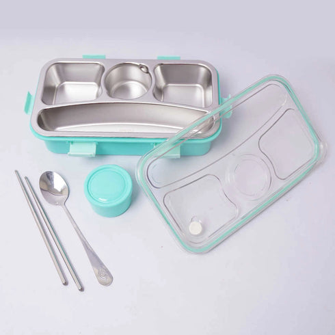 Personalized Stainless Steel Lunch Box for Kids - Green