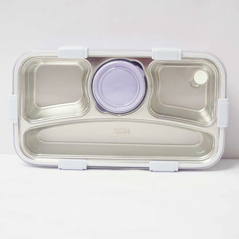 Personalized Stainless Steel Lunch Box for Kids - Purple