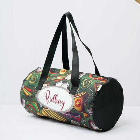 Personalised Football Printed Kids Swimming Duffle Bag