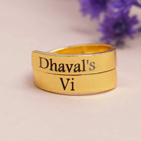 Personalised Couple Name Ring | Valentines Day Gift