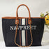 Black and White Strap Luna Personalised Handbag - Uncommongifts.in