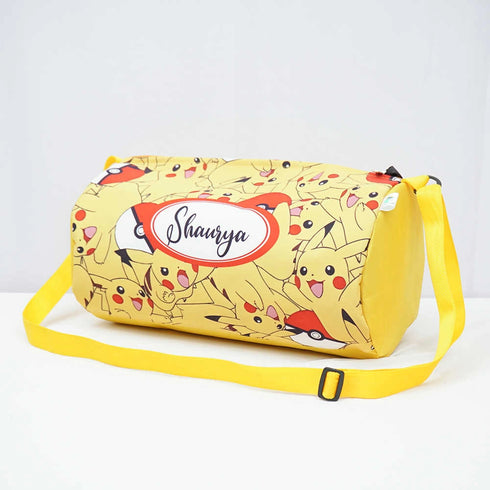 Personalised Yellow Kids Swimming Duffle Bag with Sling