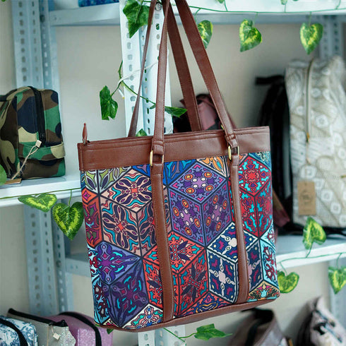 Printed Canvas Shoulder Bag Handbag - Uncommongifts.in