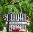 Customized Floral Printed Black & White Handheld Box Bag - Uncommongifts.in