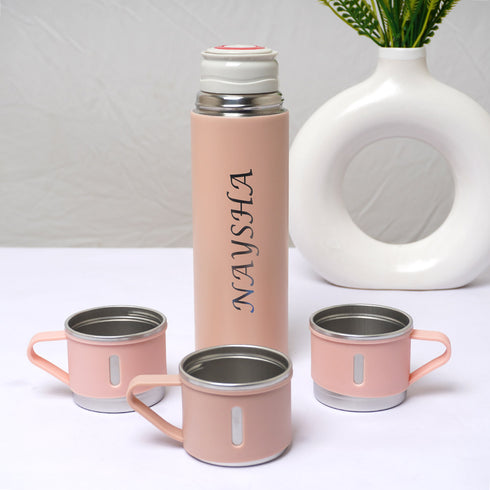 Customize Vacuum Flask Set Water Bottle - Pink