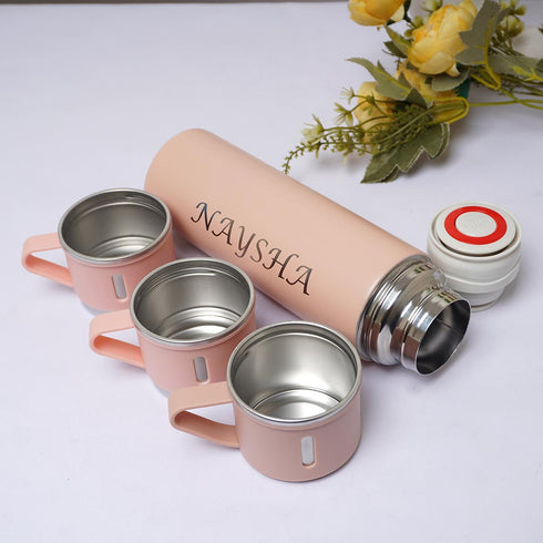 Customize Vacuum Flask Set Water Bottle - Pink
