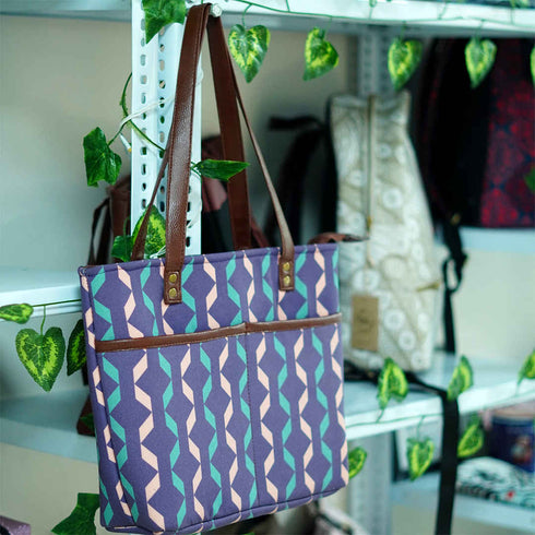 Printed Canvas Shoulder Bag Handbag - Uncommongifts.in