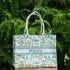 Leaves & Flower Printed Customised Box Tote Bag - Uncommongifts.in