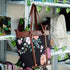 Flower Printed Black Canvas Shoulder Bag Handbag - Uncommongifts.in