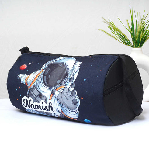 Personalised Space Printed Kids Duffle Bag